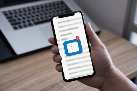 Mail Communication Connection message to mailing contacts phone Global Letter Stock-Fotos