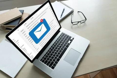Mail Communication Connection message to mailing contacts phone Global Letter Stock Photos