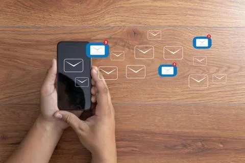 Mail Communication Connection message to mailing contacts phone Global Letter Stock Photos