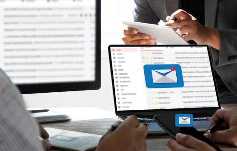 Mail Communication Connection message to mailing contacts phone Global Letter Stock Photos