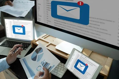 Mail Communication Connection message to mailing contacts phone Global Letter Stock Photos