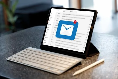 Mail Communication Connection message to mailing contacts phone Global Letter Stock Photos