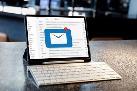 Mail Communication Connection message to mailing contacts phone Global Letter Foto stock