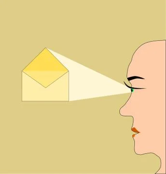 Mail concept - secrecy of correspondence Stock Illustration