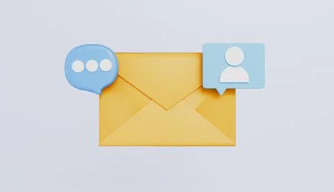 Mail with contact and message icon, Social network, Online connection Ilustração Stock