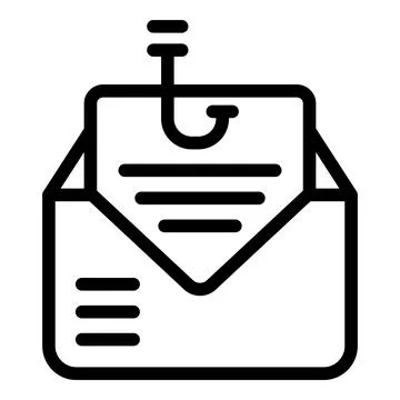 Mail crack data icon outline vector. Loss information Stock Illustration