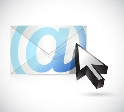Mail an cursor illustration design Stock-Illustration