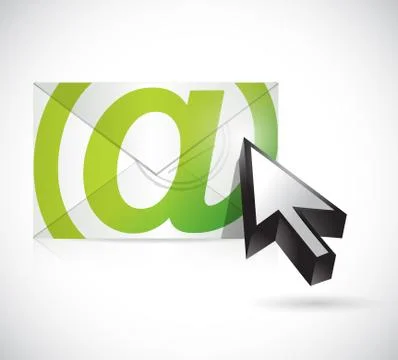 Mail an cursor illustration design Stock Illustration