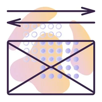 Mail delivery, gradient icon Stock Illustration