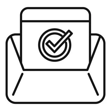 Mail delivery icon outline vector. Model service Stock Illustration