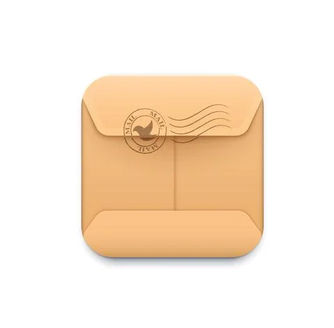Mail delivery service, messaging application icon Stock Illustration