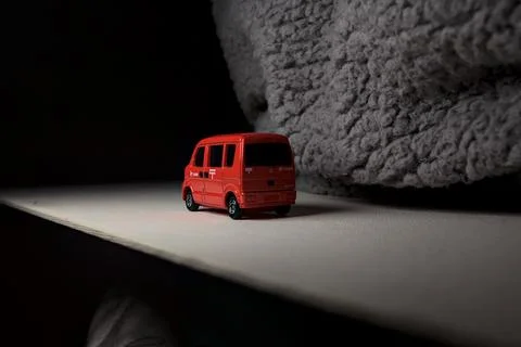 Mail delivery on a touge Stock Photos