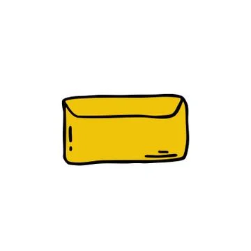 Mail doodle icon, vector color line illustration Stock Illustration