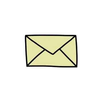 Mail doodle icon, vector color line illustration Stock Illustration