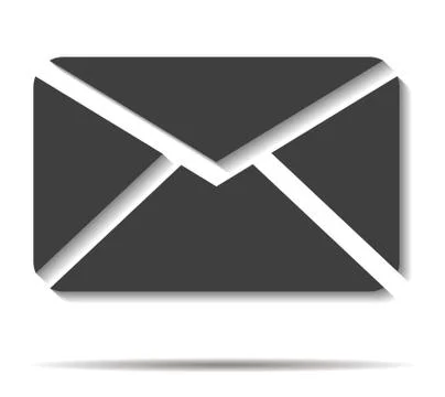 Mail double shadow icon vector イラスト素材