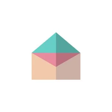 Mail, E-Mail Icon, Symbol On Color Background. Vector Isolated Design Stock Illustration