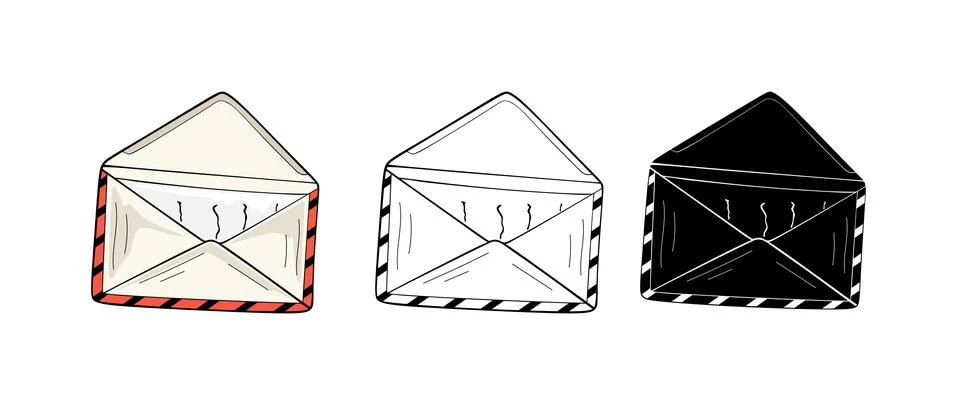 Mail, Email, Envelope icons. Vector illustration Stock Illustration