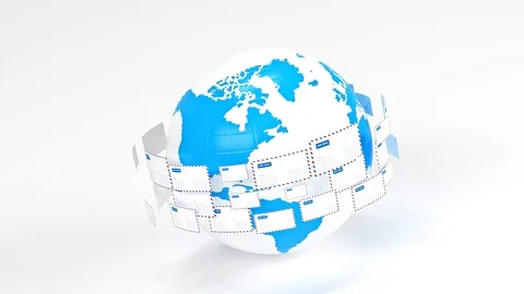 Mail. Emails. Provide connectivity worldwide. Mail delivery 44. 스톡 동영상 103848485
