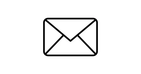 Mail envelope animated outline icon Stock Footage 250448467