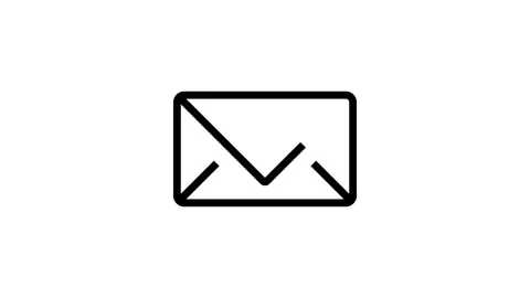 Mail envelope animated outline icon animation Stock Footage 306295267