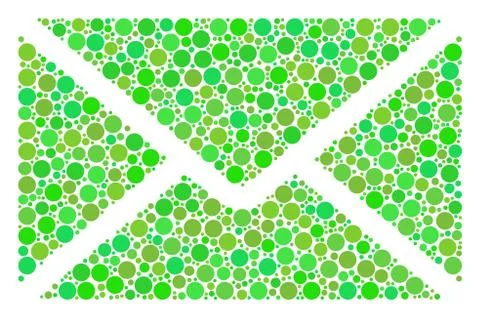 Mail Envelope Composition of Dots Stock Illustration