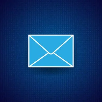 Mail envelope on a digital background. Stock Illustration