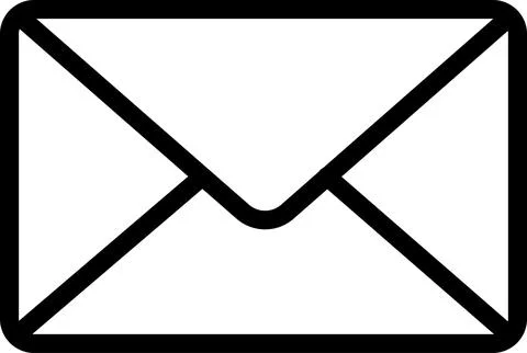 Mail envelope for email messages and contact Stock Illustration