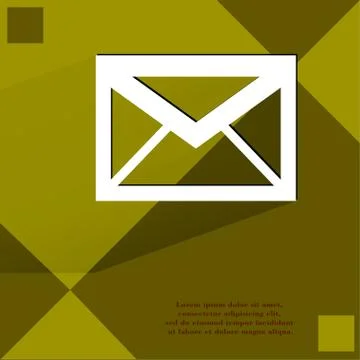 Mail. envelope. Flat modern web design on a flat geometric abstract background Stock-Illustration