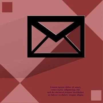 Mail. envelope. Flat modern web design on a flat geometric abstract background Stock-Illustration
