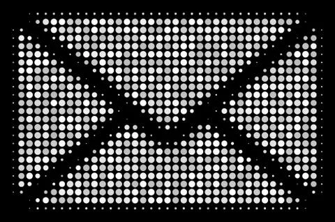 Mail Envelope Halftone Icon Illustrazione stock