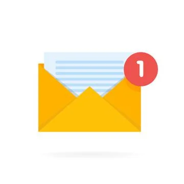 Mail envelope icon with documents. Email send concept vector illustration 库存插图