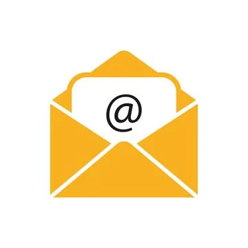 Mail envelope icon in flat style. Email message vector illustration on white  Stock Illustration