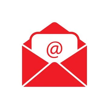 Mail envelope icon in flat style. Email message vector illustration on white  Stock Illustration