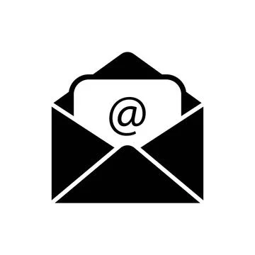 Mail envelope icon in flat style. Email message vector illustration on white  Stock Illustration