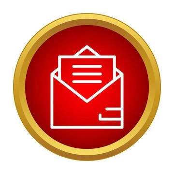 Mail envelope icon receiving a new letter Stock Illustration