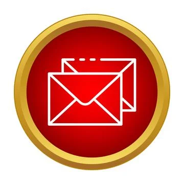 Mail envelope icon representing digital communication and message Stock Illustration