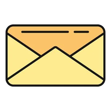 Mail envelope icon representing email and communication Stock Illustration