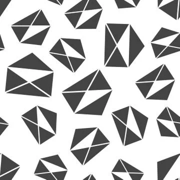 Mail envelope icon seamless pattern background. Business flat vector illustra 스톡 일러스트