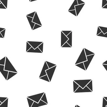 Mail envelope icon seamless pattern background. Business flat vector illustra イラスト素材