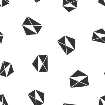 Mail envelope icon seamless pattern background. Business flat vector illustra 스톡 일러스트