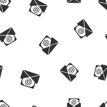 Mail envelope icon seamless pattern background. Business flat vector illustra Stock Illustration