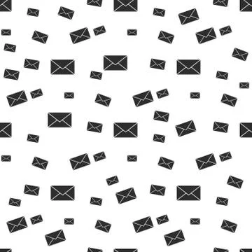 Mail envelope icon seamless pattern background. Email message vector illustra Stock Illustration