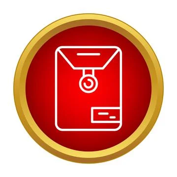 Mail envelope icon showing important message notification Ilustração Stock