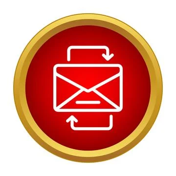 Mail envelope icon showing incoming and outgoing messages Stock Illustration