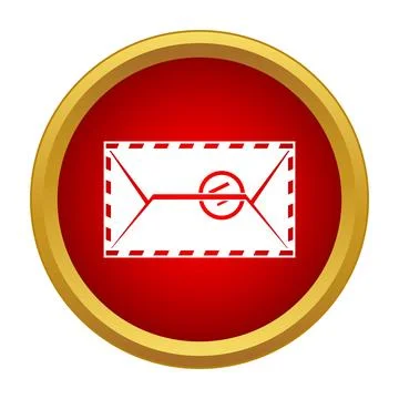 Mail envelope icon showing sending or receiving messages Ilustração Stock