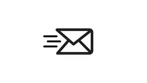 Mail envelope icon simple animation isolated on white background Stock Footage 321240190
