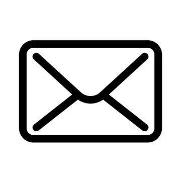 Mail envelope icon. Symbol of e-mail communication or post office. Outline 库存插图