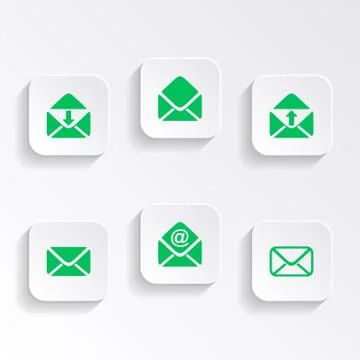 Mail envelope icons Stock-Illustration