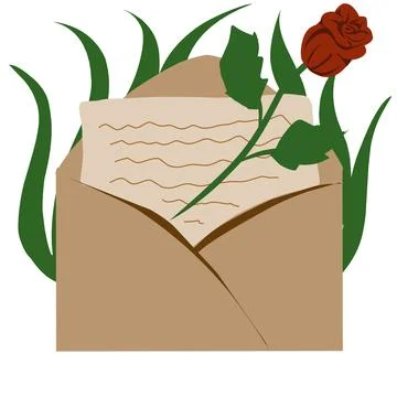 Mail envelope illustration Stock Illustration