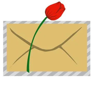 Mail envelope illustration Stock Illustration